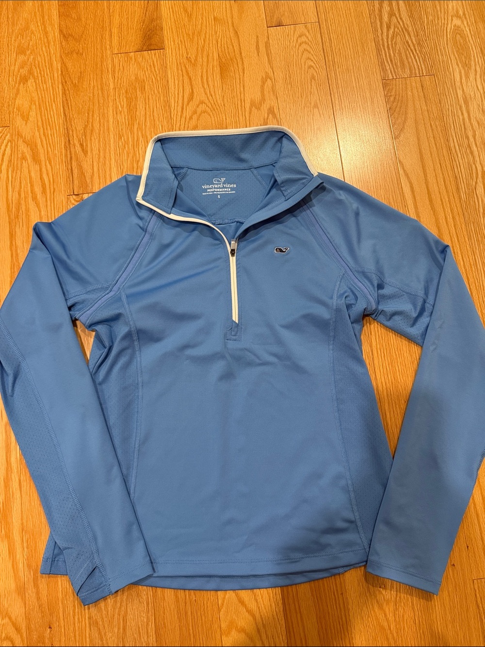 Vineyard Vines Light Blue Long-Sleeve Half-Zip